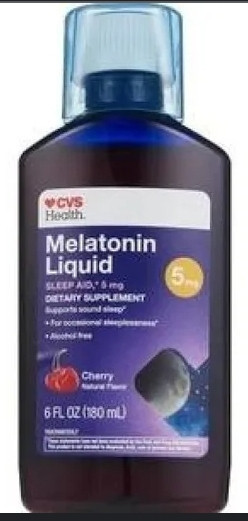 lot 77010 image: CVS Health Melatonin Liquid, 6OZ