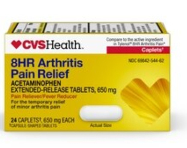 lot 520155 image: CVS Health 8HR Arthritis Pain Relief Acetaminophen 650 MG Caplets