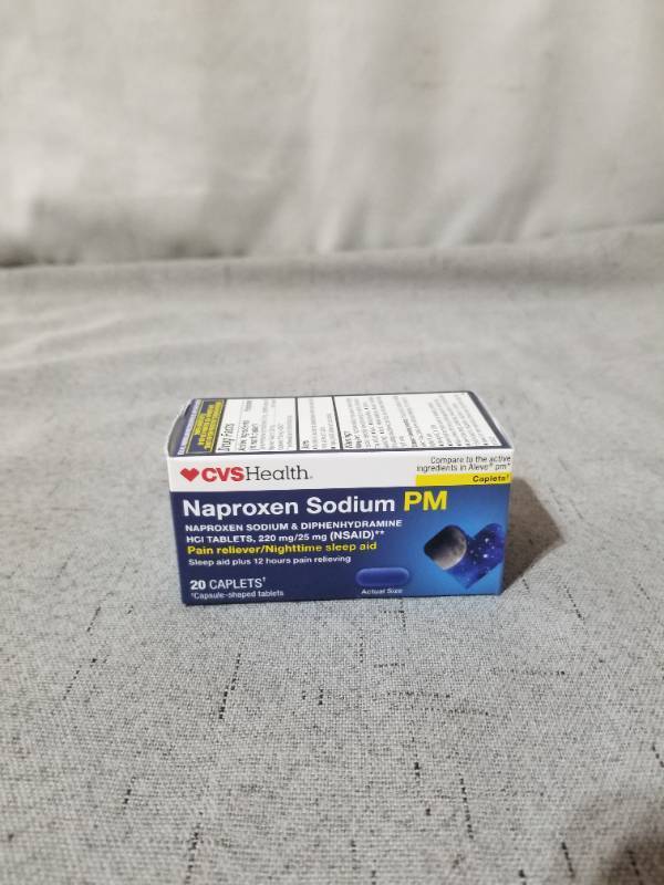 lot 520158 image: CVS HEALTH NAPROXEN SODIUM PM 20 CAPLETS