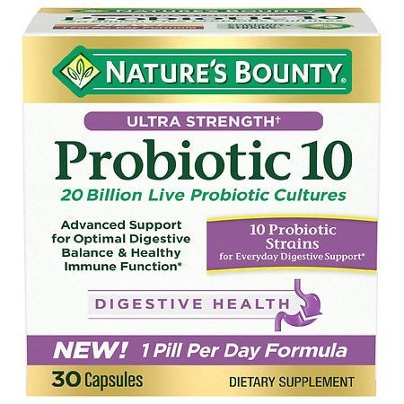 lot 520166 image: Nature s Bounty Ultra Strength Probiotic 10 Capsules 30 Ct