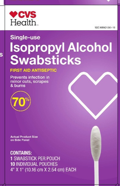 lot 520176 image: CVS ISOPROPYL ALCOHOL SWABSTICKS- SINGLE USE