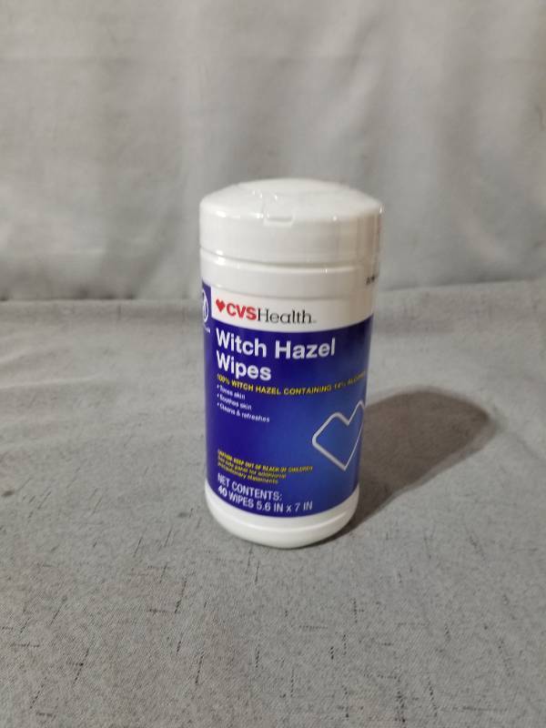 lot 520188 image: CVS HEALTH WITCH HAZEL WIPES 40 WIPES