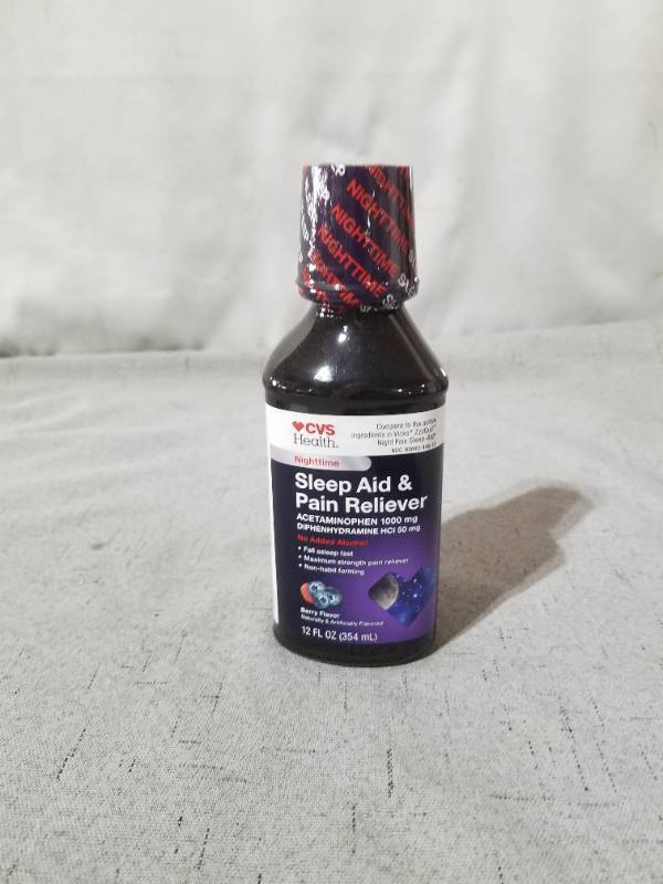 lot 520216 image: CVS Health Nighttime Sleep Aid Liquid, Berry Flavor 12 FL OZ