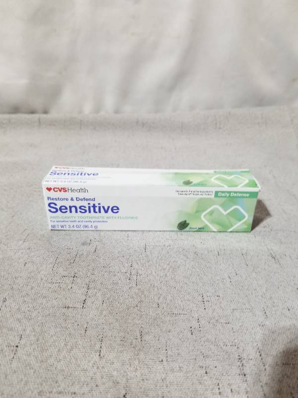 lot 520224 image: SENSITIVE TOOTHPASTE 3.4OZ