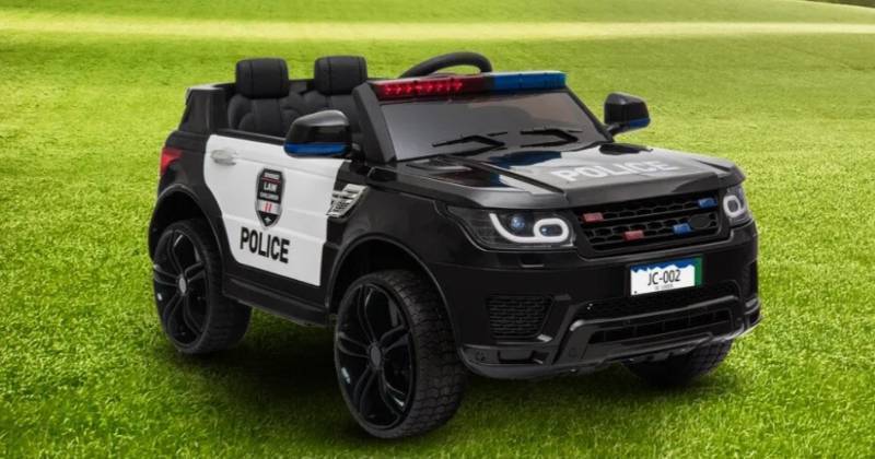 lot 395023 image: LEADZM JC002 Police Ride on Car for Kids Electric Car w 2.4G Remote Control