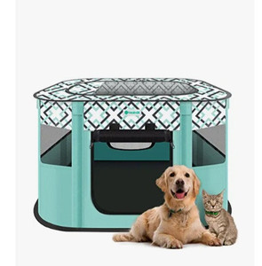 lot 35456 image: TASDISE Portable Pet Playpen,Foldable Exercise Play Tent Kennel Crate for Puppy Dog Yorkie Cat Bunny,Great for Indoor Outdoor Travel Camping Use,Come with Free Carring Case,600D Oxford