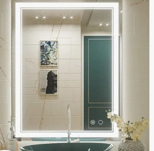 lot 35501 image: Keonjinn LED Mirror, Adjustable 3000K4500K6000K Lights, 36 x 28 Inch Bathroom Mirror with Front Lights, LED Vanity Mirrors, Wall Mounted Anti-Fog Dimmable Lighted Makeup Mirror(HorizontalVertical)