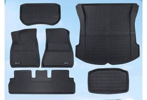 lot 35517 image: GSPSCN 6pcs Full Set Floor Mats Front with Rear Cargo Liners All-Weather for Tesla Model 3 2020-2023, 3D Waterproof Durable Odorles Anti-Scratch Cargo Tray Trunk Liners Mats (Set of 6)