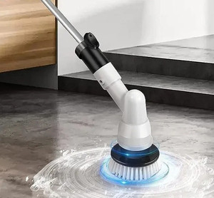 lot 35529 image: Electric Spin Scrubber, GOFOIT Power Cordless Shower Scrubber with 6 Replaceable Brush Heads and 3 Adjustable Handle, Rechargeable Spin Scrubber for Bathroom Floor Tile