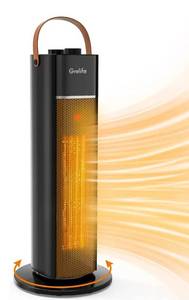lot 35535 image: Grelife 1500W Space Heater with Adjustable Thermostat, 18 PTC Fast Heating Ceramic Heater, Widespread Oscillation, Over Heating & Tip-over Switch Protection for Bedroom Office