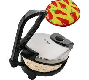 lot 35536 image: 10inch Roti Maker by StarBlue with FREE Roti Warmer - The automatic Stainless Steel Non-Stick Electric machine to make Indian style Chapati, Tortilla, Roti AC 110V 5060Hz 1200W