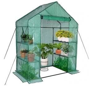 lot 35555 image: KOKSRY Mini Greenhouse,Greenhouses for Outdoors,Portable Walk in Green House for Garden Plants That Need Frost Protection and Away from Pests, Animals(56x30x76)-Green