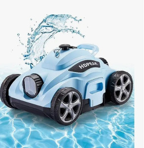 lot 35563 image: Cordless Robotic Pool Cleaner, HDPEAK Pool Vacuum Lasts 110 Mins, Auto-Parking, Rechargeable, Automatic Cordless Pool Vacuum Ideal for AboveIn-Ground Pools Up to 50 feet, Blue