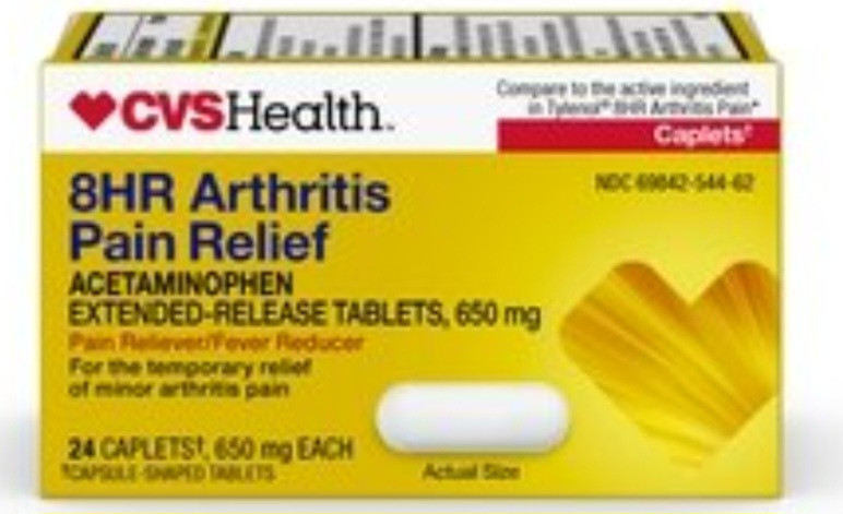 lot 520011 image: CVS Health 8HR Arthritis Pain Relief Acetaminophen 650 MG Caplets