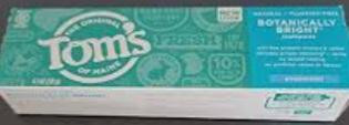 lot 520037 image: Tom s of Maine Botanically Bright Peppermint Whitening Toothpaste 4.7 oz