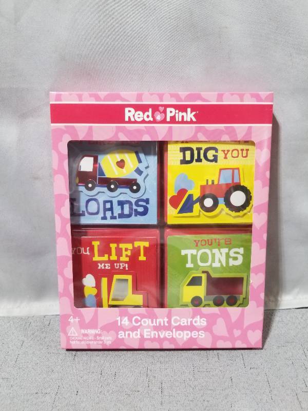 lot 390071 image: RED & PINK 14 COUNT CARDS AND ENVELOPES WITH 4 DESIGNS