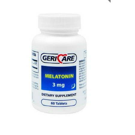 lot 500437 image: Natural Sleep Aid Geri-Care- Tablet 3 mg Strength 60 per Bottle