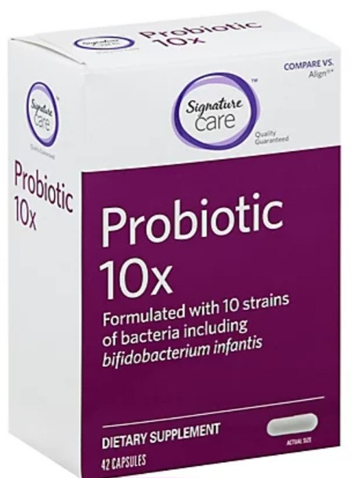 lot 500453 image: Signature Care Probiotic 10 Strains Of Bacteria Dietary Supplement Capsule 28 Capsules