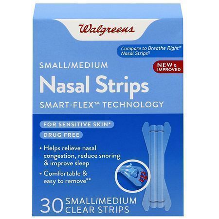 lot 500465 image: Walgreens Smart-Flex Nasal Strips SmallMedium - 30.0 ea