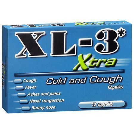 lot 500542 image: Midway XL-3 Xtra Cold and Cough Capsules - 12ct
