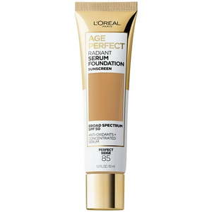 lot 69520 image: L Oreal Paris Age Perfect Radiant Serum Foundation Makeup 85 Perfect Beige 1 fl oz