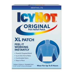 lot 69397 image: Icy Hot Original XL Pain Relief Patch (3 Count) for Back and Large Areas