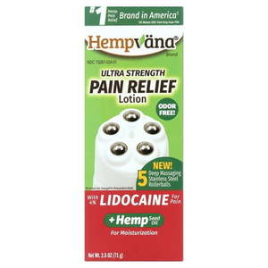 lot 69405 image: Hempvana Rollerball Lidocaine Pain Relief Lotion with Hemp Seed Oil as Seen on TV
