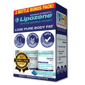 lot 69419 image: Lipozene Maximum Strength Weight Loss Supplement 1500 mg 60 Capsules