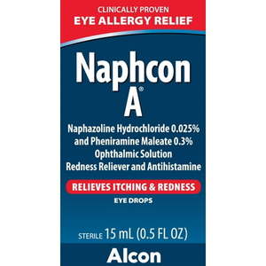 lot 69434 image: Naphcon A Antihistamine Eye Drops For Eye Allergy Relief 15 Mi