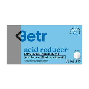 lot 69441 image: Betr Remedies Acid Reducer Heartburn Relief Famotidine 20 mg 50 Tablets