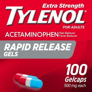 lot 69446 image: Tylenol Extra Strength Acetaminophen Rapid Release Gels 100 ct