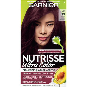 lot 69457 image: Garnier Nutrisse Nourishing Hair Color Creme BR1 Deepest Intense Burgundy