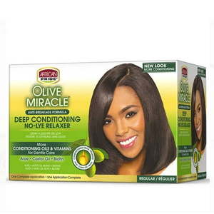 lot 69460 image: African Pride Olive Miracle Regular Deep Conditioning Anti-Breakage No-Lye Relaxer