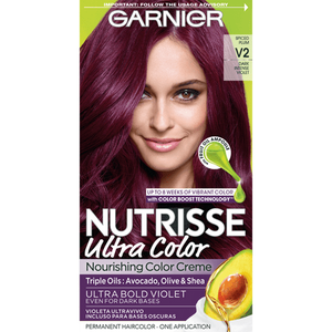 lot 69463 image: Garnier Nutrisse Nourishing Hair Color Creme V2 Dark Intense Violet