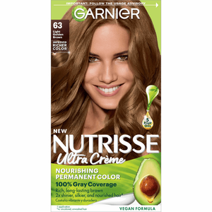 lot 69465 image: Garnier Nutrisse Nourishing Hair Color Creme 063 Light Golden Brown Brown Sugar