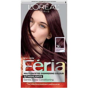 lot 69466 image: L Oreal Paris Feria Permanent Hair Color 36 Deep Burgundy Brown