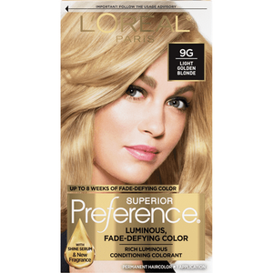 lot 69468 image: L Oreal Paris Superior Preference Permanent Hair Color 9G Light Golden Blonde