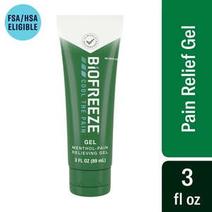 lot 69478 image: Biofreeze Pain Relief Gel 3 oz. Tube Green