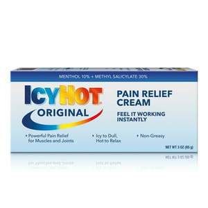 lot 69482 image: Icy Hot Orignal Pain Relieving Cream 3 oz. Powerful Pain Relief for Muscles & Joints