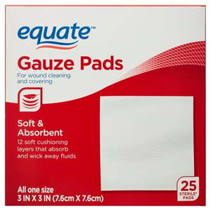 lot 69485 image: Equate Gauze Pads 3 x 3 25 Count