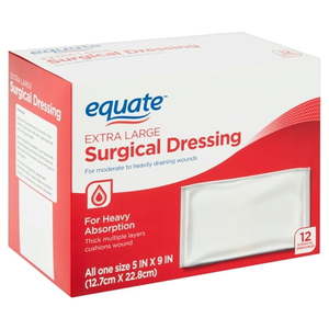 lot 69486 image: Equate Extra Large Surgical Dressing, 12 count