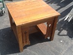 Mission style wooden in table