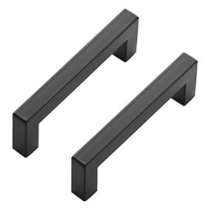 lot 81123 image: Ravinte 30 Pack Black Cabinet Pulls 4 Inch Square Cabinet Handles Matte Black Kitchen Hardware For Cabinet Square Drawer Pulls