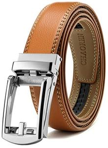 lot 81132 image: Chaoren Light Brown Belt - Mens Dress Belts Leather 1 14 - Perfect Companion To Mens Dress Pants