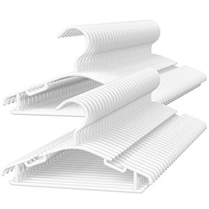 lot 81147 image: Goodtou Baby Hangers 60Pack White Baby Clothes Hangers Bulk Kids Plastic Hangers ToddlerInfant Hangers For Closet