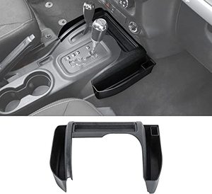 lot 81154 image: Jwwy Gear Tray Coin Storage Box For Jeep Wrangler Accessories,2011-2018 Jeep Wrangler Jk Jku Gear Shift Storage Box Matte Black 1Pc