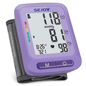 lot 81160 image: Blood Pressure Monitor Wrist Cuff 5.3-8.5 Inch, Automatic Blood Pressure Machine, Large Display, Irregular Heartbeat Detector, Home Use Digital Bp Machine (Purple)