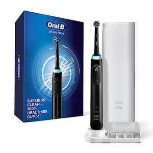 lot 81161 image: Oral-B Pro 5000 Smartseries Power Rechargeable Electric Toothbrush With Bluetooth Connectivity, Black Edition