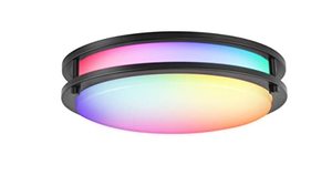lot 81255 image: Cloudy Bay 12 Inch Led Smart Flush Mount Ceiling Light,20W 2700K-6500K,4W Rgb Color Compatible With Alexa And Google Home Assistant,Oil Rubbed Bronze