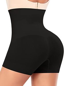 lot 81268 image: Derca High Wasited Slimming Body Shaper Shorts(#304 Black-Soft Fabric,Small)